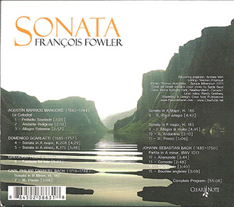Sonata - CD Back cover